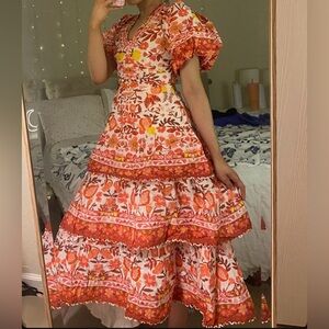 FARM Rio Multicolor Floral Midi Dress